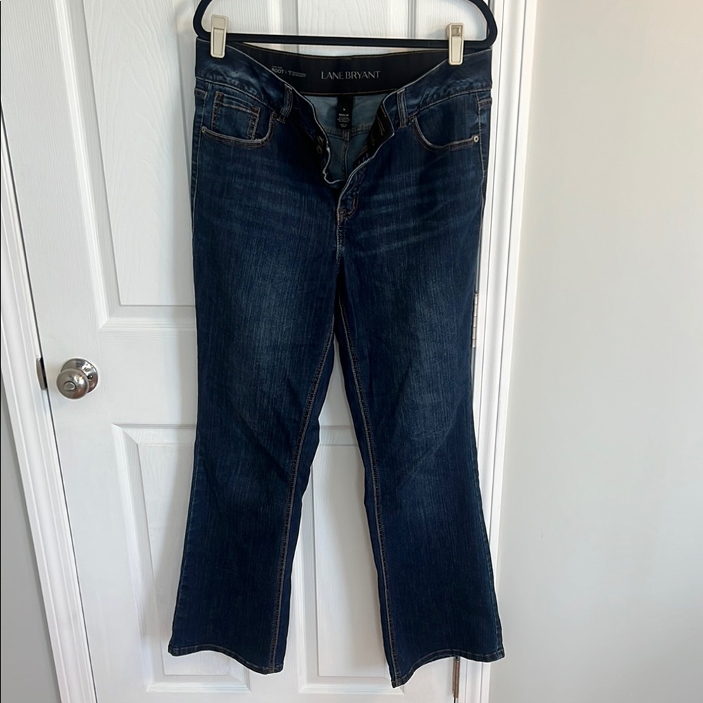 Lane Bryant Blue Flare Wide Leg Denim